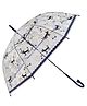 CHAATEWALA PVC Cats Detailed Transparent See Through Umbrella - White