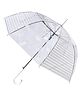 CHAATEWALA PVC Cats & Checked Detailed Transparent See Through Umbrella - White