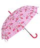 CHAATEWALA PVC Pineapple & Flamingo Detailed See Through Umbrella - Pink