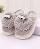 Oh! Pair Slip On Winter Shoes with Applique - Light Grey