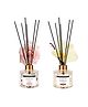 Soul & Scents Vanilla & Midnight Rose Fragrance Reed Diffuser Set of 2 with 12 Reed Sticks - 120 ml
