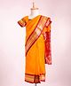 Bhartiya Paridhan Silk Saree With Half Sleeves Blouse with Zari Embroidery - Golden