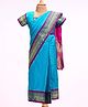 Bhartiya Paridhan Silk Saree With Half Sleeves Blouse with Zari Embroidery - Blue