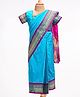 Bhartiya Paridhan Silk Nauvari Saree with Half Sleeves Zari Blouse - Firozi