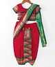 Bhartiya Paridhan Silk Nauvari Saree with Half Sleeves Zari Blouse - Red