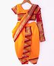 Bhartiya Paridhan Silk Nauvari Saree with Half Sleeves Zari Blouse - Orange
