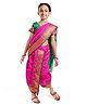 Bhartiya Paridhan Silk Nauvari Saree with Half Sleeves Zari Blouse - Dark Pink