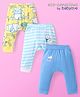Babyoye Disney Interlock Knit Full Length Diaper Leggings With Winnie The Pooh Graphics Pack Of 3 - Multicolor