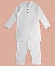 Indus Route by Pantaloons Full Sleeves Solid Kurta Pyjama Set - Off White