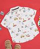 Pantaloons Baby Half Sleeves Vehicle Printed Shirt - White