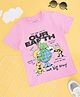 Pantaloons Junior Half Sleeves Earth Theme & Texts Printed Tee - Pastel Lavender