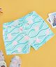 Pantaloons Junior Snails & Clams Printed Shorts - Air Blue