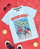 Pantaloons Junior Marvel Avengers Featuring Half Sleeves Spiderman Printed Tee - Sky Blue