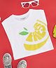 Pantaloons Junior Sleeveless Fruits Printed Tee - Bright White