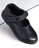 Pine Kids Solid School Shoes with Velcro Closure - Black