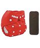 Sparkle Joy Free Size Reusable Cloth Diaper With Insert - Red