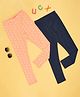 YU by Pantaloons Pack Of 2 Polka Dots Printed & Solid Leggings - Multi Colour