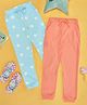 YU by Pantaloons Pack Of 2 Polka Dots Printed & Solid Joggers - Multi Colour
