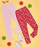 YU by Pantaloons Pack Of 2 Floral Printed & Solid Leggings - Multi Colour