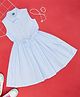 YU by Pantaloons Sleeveless Striped Dress - Medium Blue
