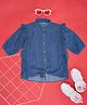YU by Pantaloons Half Sleeves Frill Design With Knot Detailing Top - Blue