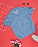 YU by Pantaloons Half Sleeves Mild Washed Top - Blue