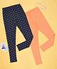 YU by Pantaloons Pack Of 2 Solid & Stars Printed Leggings - Multi Colour