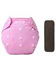 Sparkle Joy Free Size Reusable Cloth Diaper With Insert - Pink