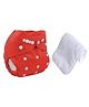 Sparkle Joy Free Size Reusable Cloth Diaper With Insert - Red