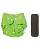 Sparkle Joy Free Size Reusable Cloth Diaper With Insert - Green