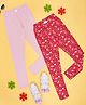 YU by Pantaloons Pack Of 2 Solid & Floral Printed Leggings - Multi Colour