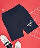 YU by Pantaloons Level Up Text Printed Shorts - Navy
