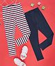YU by Pantaloons Pack Of 2 Striped & Solid Leggings - Multi Colour