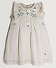 Cherry Crumble By Nitt Hyman Sleeveless Floral Embroidered Dress - Beige