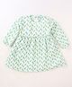 Ben Benny 100% Cotton Knit Full Peasant Sleeves Frock with Bloomer & Penguin Print - Light Peach