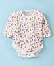 Ben Benny 100% Cotton Knit Full Sleeves Bunny Printed Onesie - White