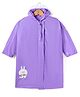 Babyhug Full Sleeves Below Knee Length Raincoat Bunny Print - Purple