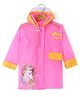 Babyhug Full Sleeves Below Knee Length Hooded Raincoat with Polka Dots & Unicorn Print - Pink