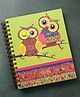 Archies Owls Sitting on Branch  Notebook - Multicolor