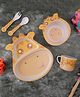 The Bamboo Co Bamboo  Bamboo Kids Feeding Set of 5- Goofy Giraffe