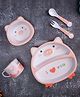 The Bamboo Co Bamboo Kids/Baby Feeding/Dinner Set of 5- Plumpy Pig