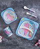 The Bamboo Co Bamboo Kids/Baby Feeding/Dinner Set of 5- Sky Unicorn