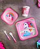 The Bamboo Co Bamboo Kids/Baby Feeding/Dinner Set of 5- Pink Unicorn