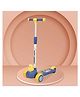 R for Rabbit Road Runner Ryder Kids Scooter, 3 Level Adjustable Height Wide Deck & PU LED Wheels Kick Scooter with Brake for 3+ Years Kids, Weight Capacity Upto 50kgs (Blue Yellow)