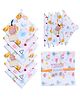 Outfit Collections New born Baby Gift Set 100% Organic Cotton Muslin  Pack Of 13 - Multicolor
