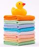 Ben Benny Terry Knit Wash Clothes with Duck Solid Color Pack of 8 L 23.5 x B 23.5 cm - Multicolor