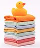 Ben Benny Terry Knit Wash Clothes with Duck Solid Color Pack of 8 L 23.5 x B 23.5 cm - Multicolor