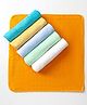 Ben Benny 100% Cotton Knit Solid Wash Cloths Pack of 6 - Multicolor