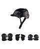 Steelbird Skating / Cycling Helmet along with Protector- Black-XS