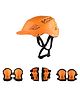 Steelbird Skating / Cycling Helmet along with Protector- Orange-XS